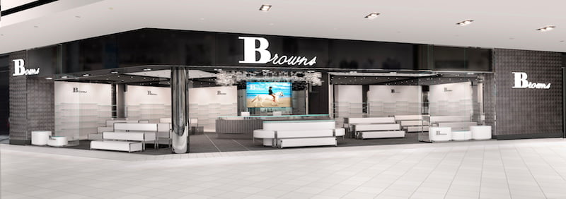 CF Rideau Centre store rendering of Browns Shoes