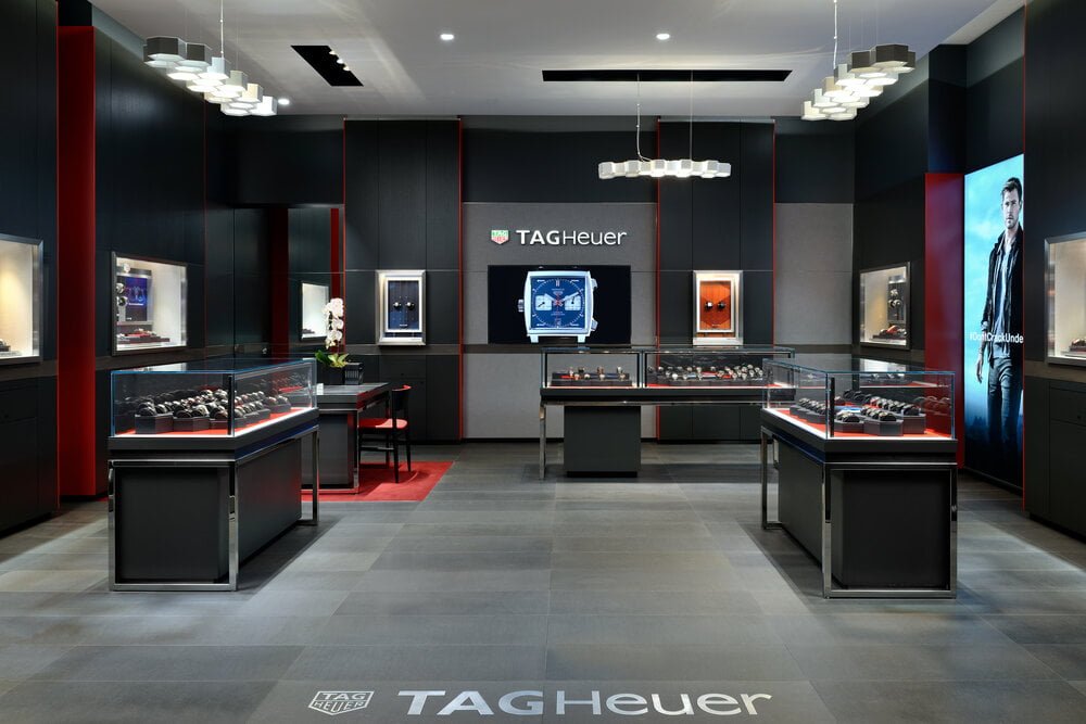 Watches stand on display inside a Tag Heuer store, operated by LVMH News  Photo - Getty Images