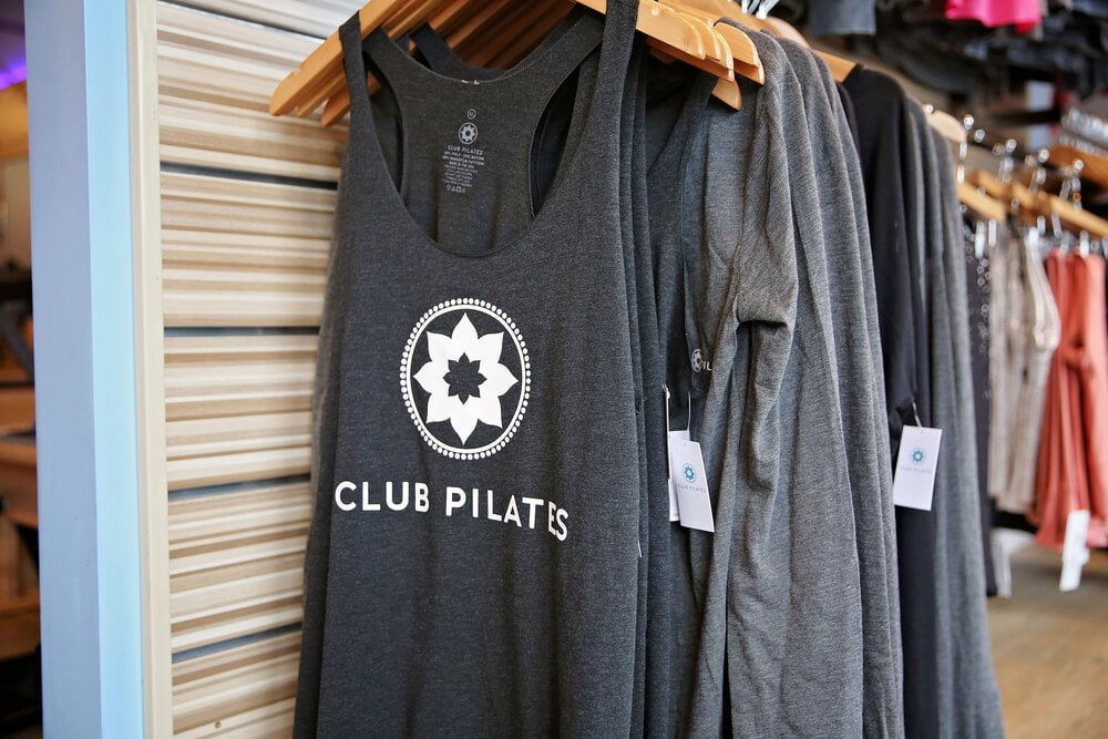 Tops, Gray Club Pilates Tshirt