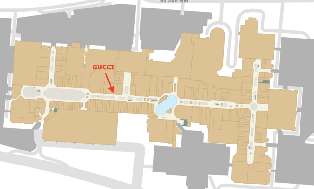 Gucci To Open Large Storefront At West Edmonton Mall
