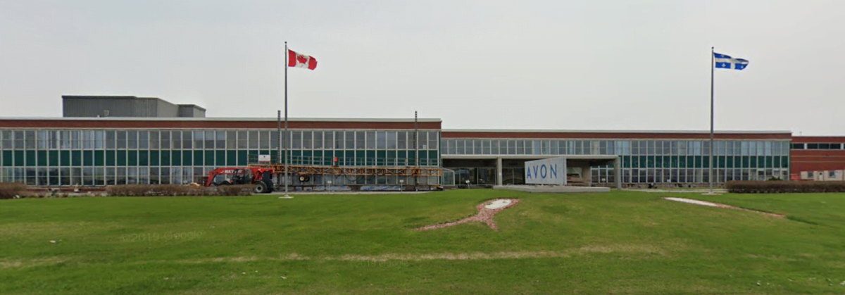EXTERIOR OF AVON STUDIO AT 5500 TRANS-CANADA HIGHWAY IN MONTREAL