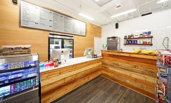 INTERIOR OF BODY ENERGY CLUB SHOWING FOOD PREP COUNTER. PHOTO: YELP.CA
