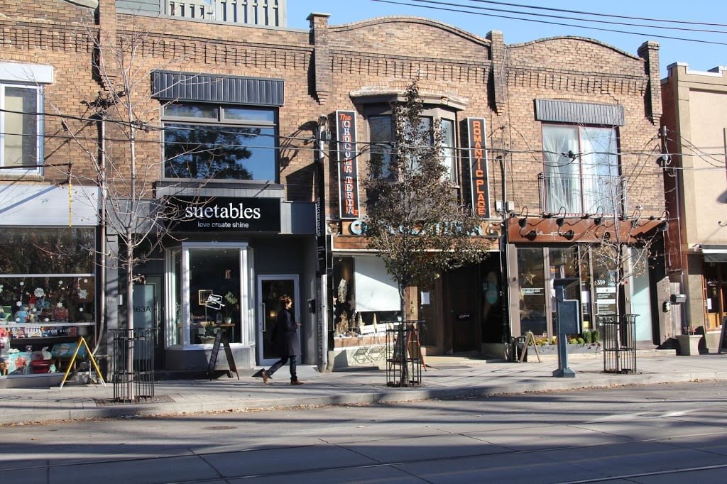 Exterior of Suetables store in Toronto's Roncesvalles neighbourhood. Photo: Suetables