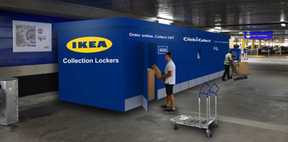 IKEA Collection Lockers. Rendering: IKEA