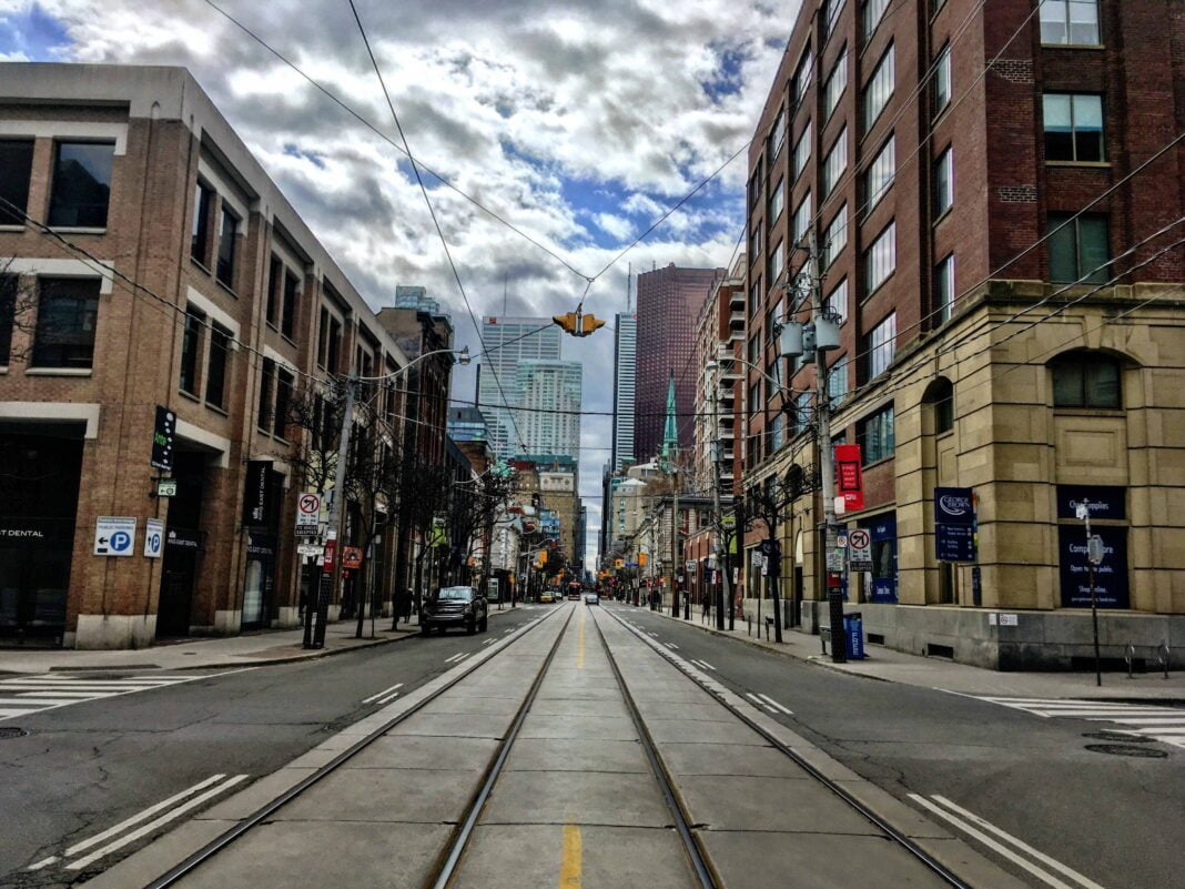 A quiet day on Toronto's King Street East. Photo: Dustin Fuhs