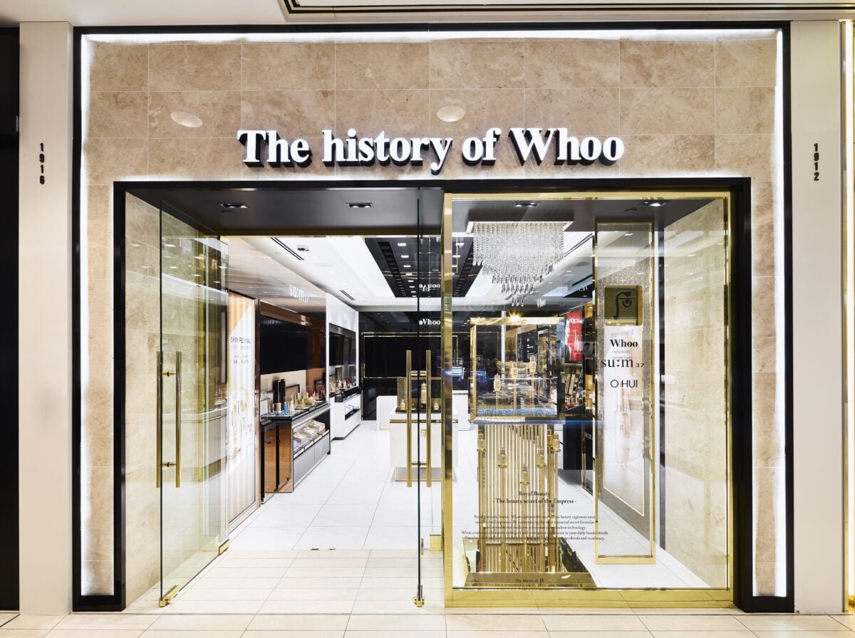 The history of Whoo storefront. Photo: The history of Whoo