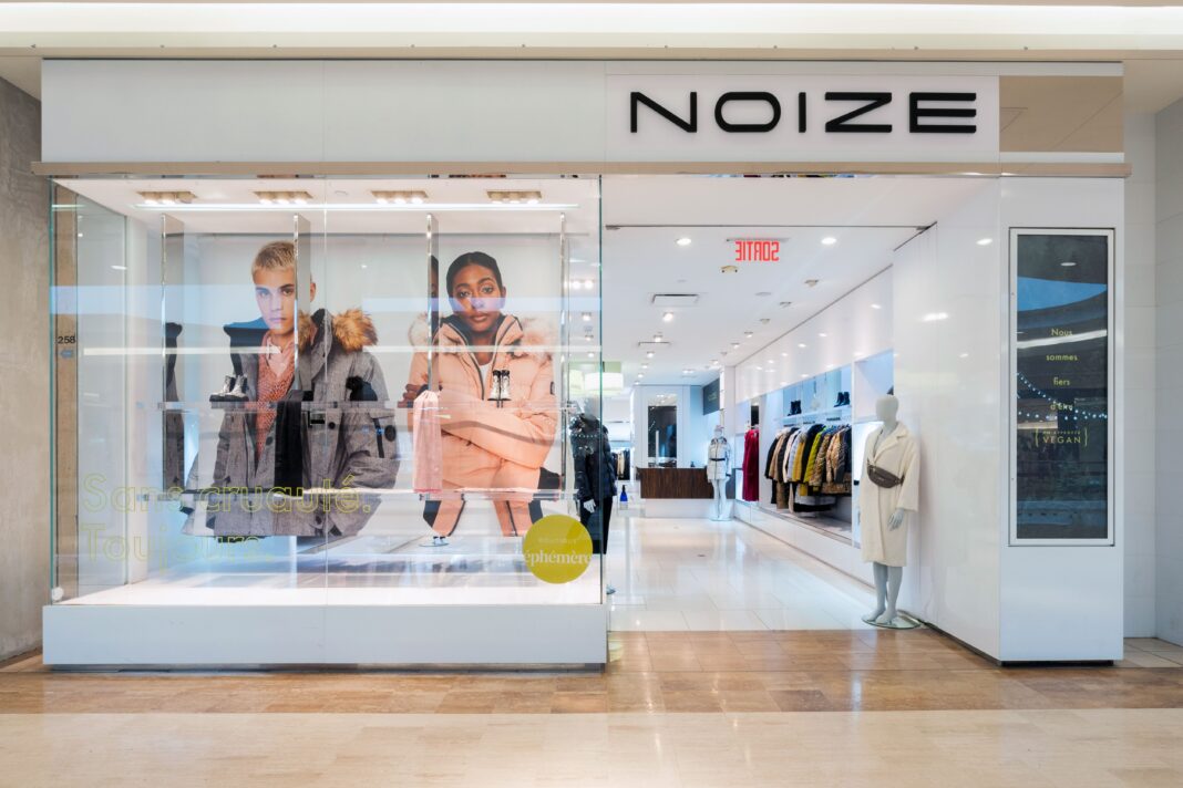 Exterior of Noize store at the Rockland Centre in Montreal. Photo: Noize