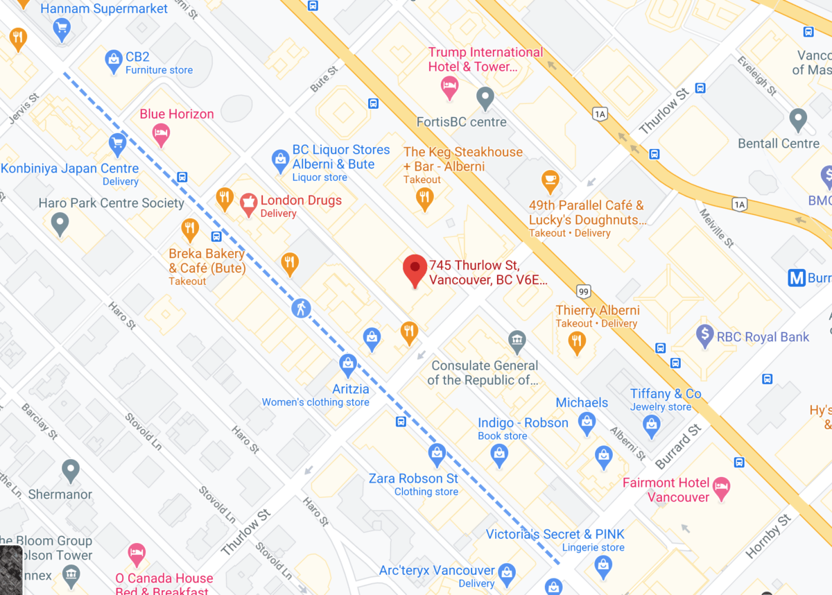 Click for interactive Google Map of 745 Thurlow Street, Vancouver
