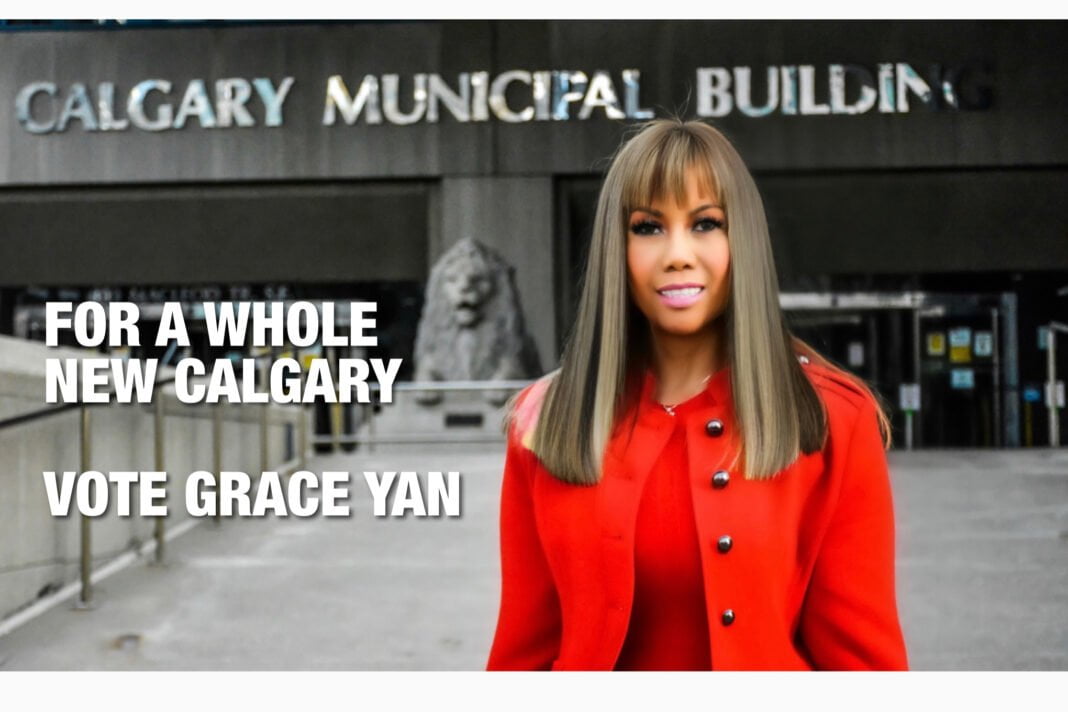 Grace Yan's mayoral campaign poster