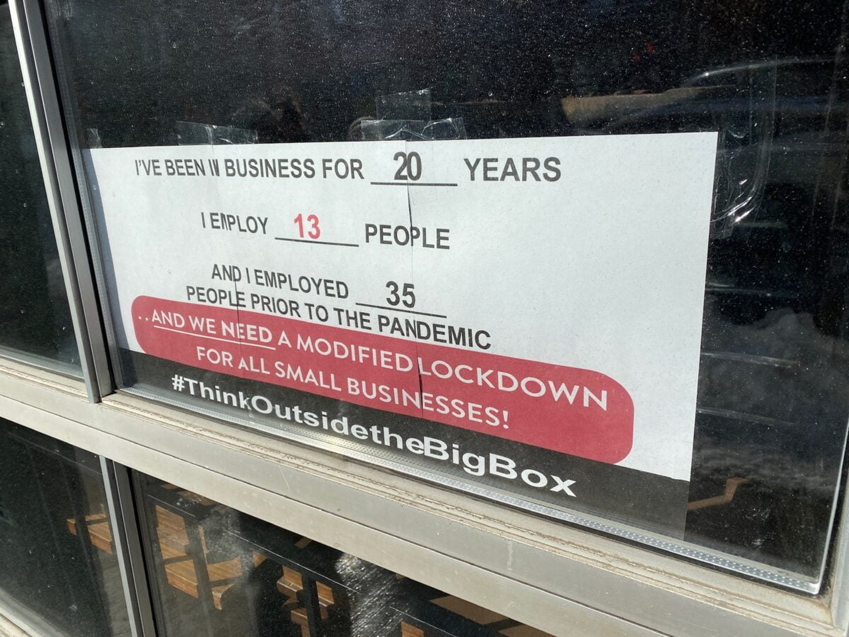 Sign spotted by Retail Insider in Toronto. Photo: Dustin Fuhs