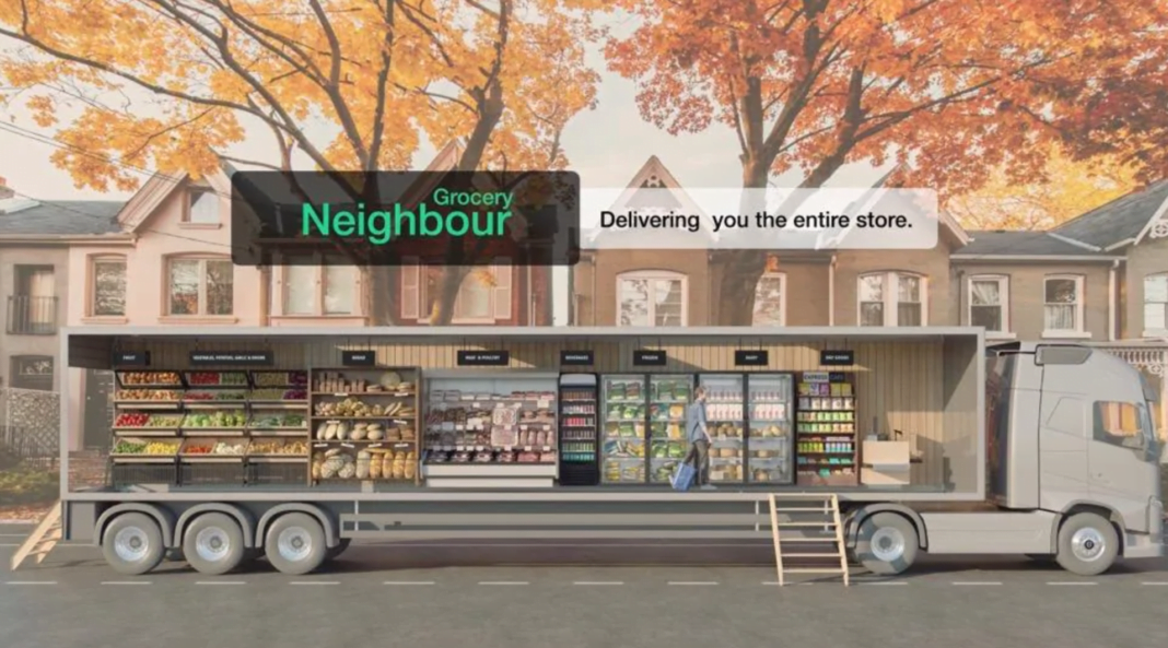 Rendering of the Grocery Neighbour truck concept. Rendering: Grocery Neighbour