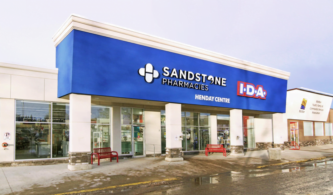 Exterior of Sandstone Pharmacy in Innisfail, Alberta. Photo: Sandstone Pharmacy Facebook