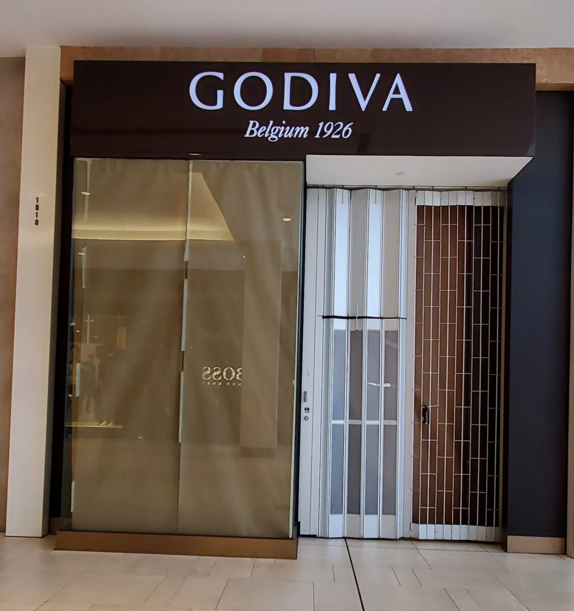 Closed Godiva Chocolate store at CF Richmond Centre