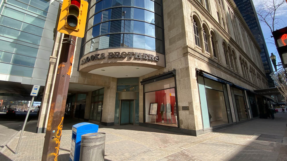Brooks Brothers entrance at "The Core" in Calgary