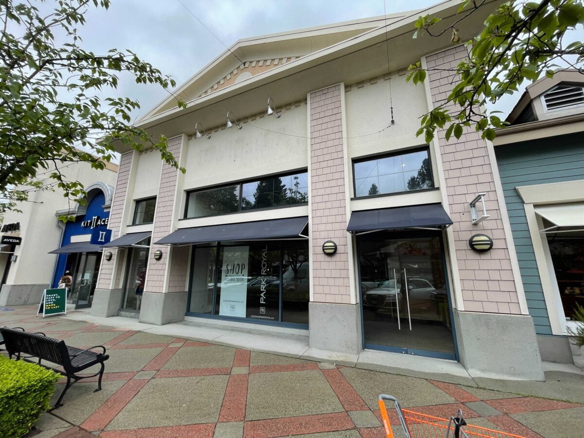 Former location of  DavidsTea at Park Royal in West Vancouver in May 2021.