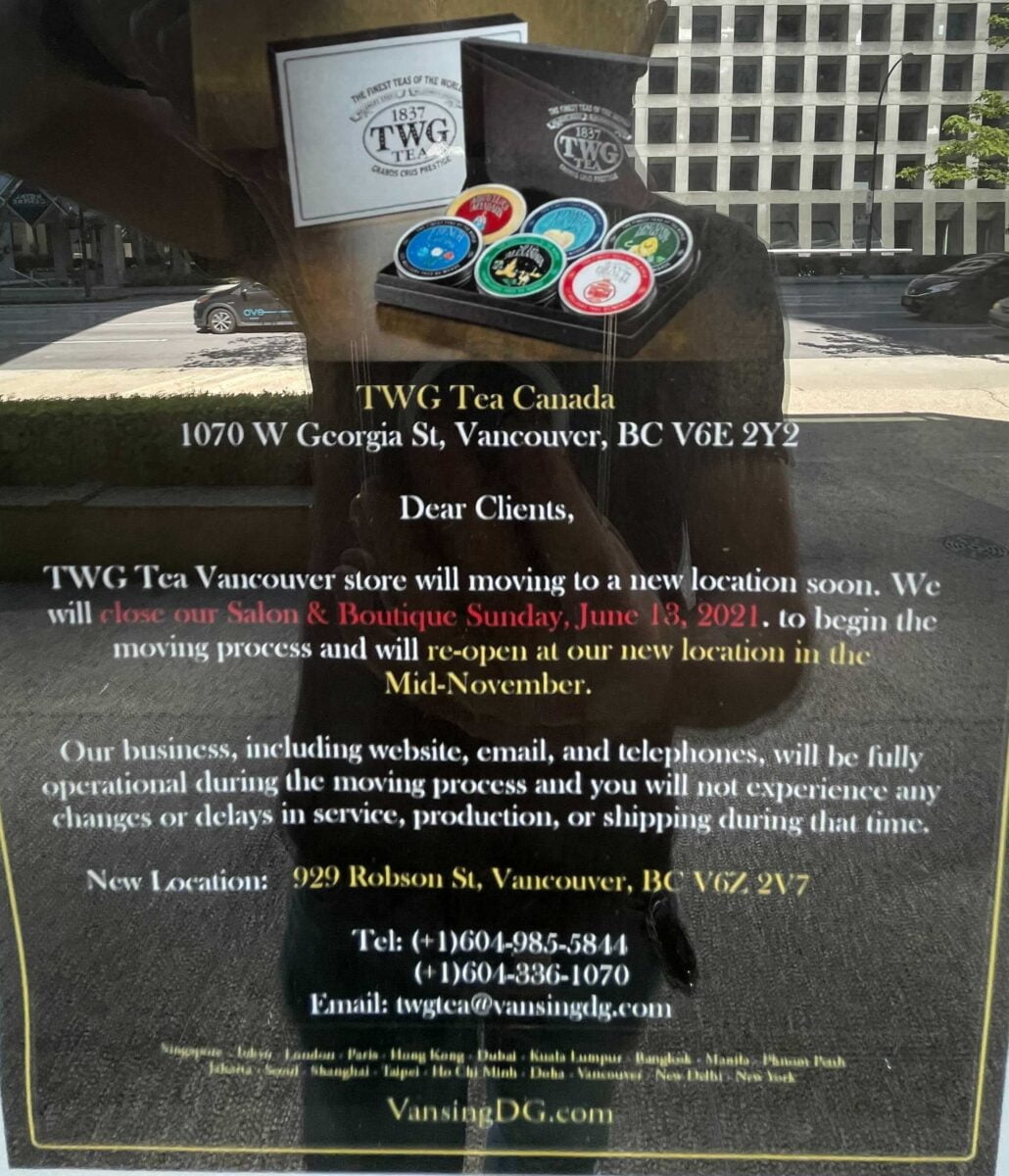 TWG Notice to Patrons for Relocating