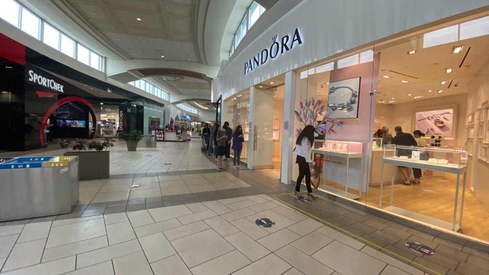 Mall Corridor including Pandora at CF Market Mall