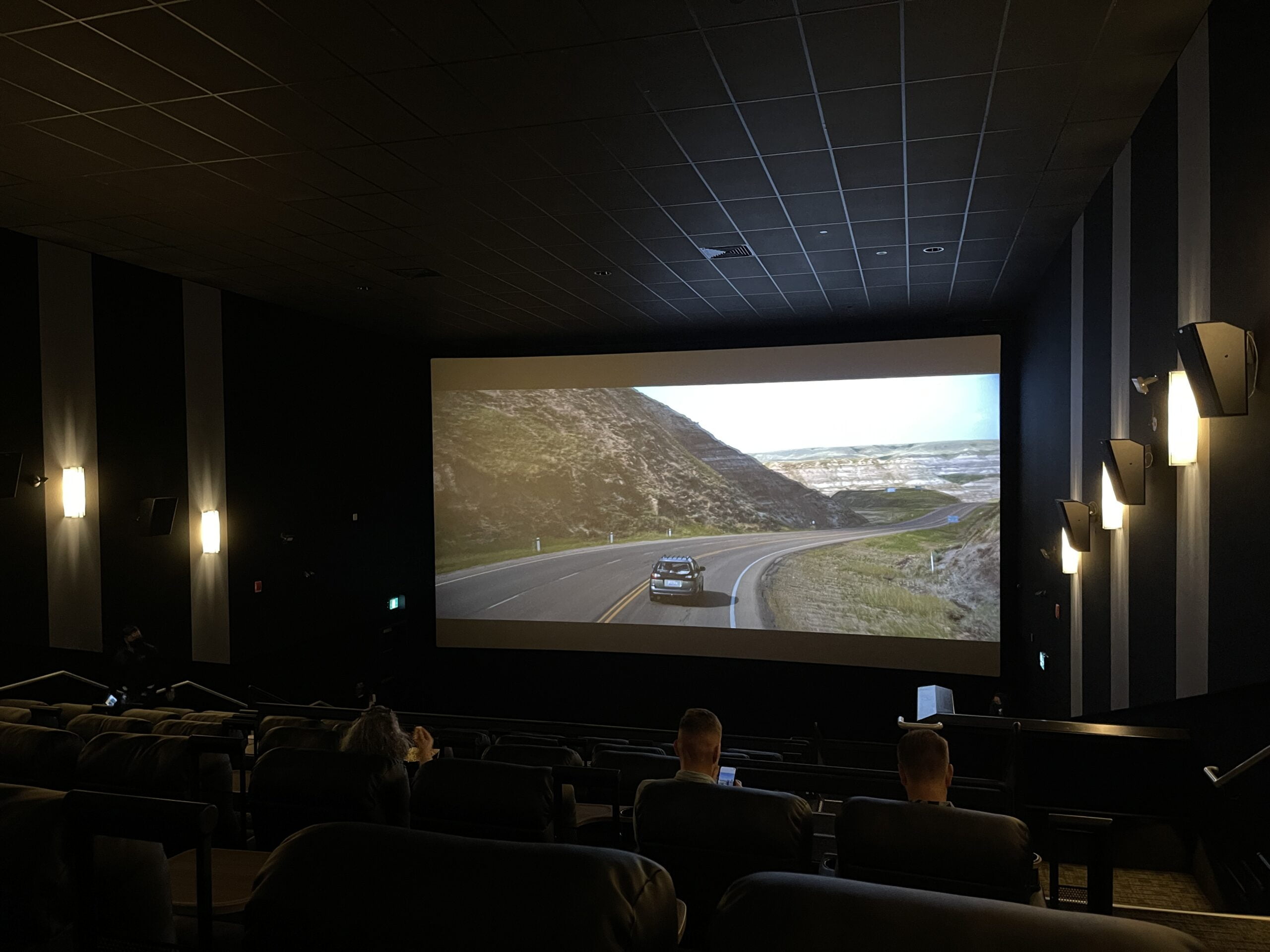 Screen from back row at Cineplex VIP at The Amazing Brentwood