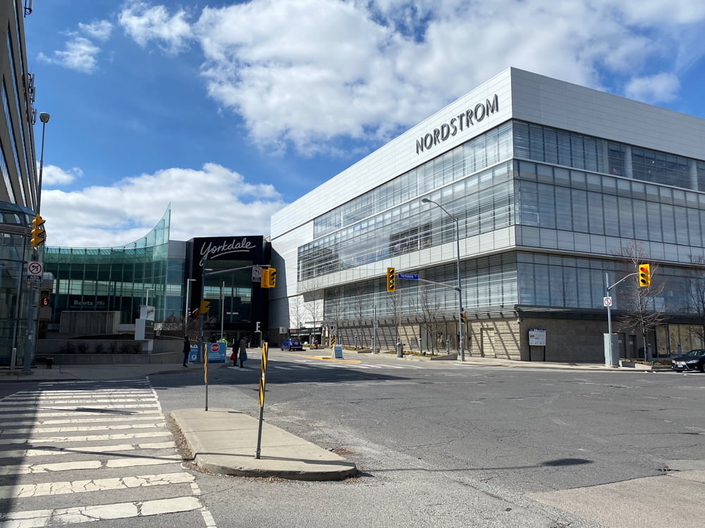 Nordstrom exterior at Yorkdale (March 2021)