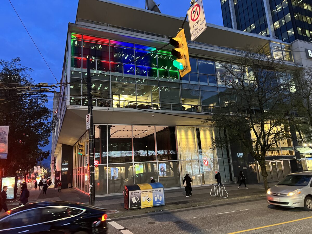 Robson street, one of the main shopping streets of Vancouver, BC
